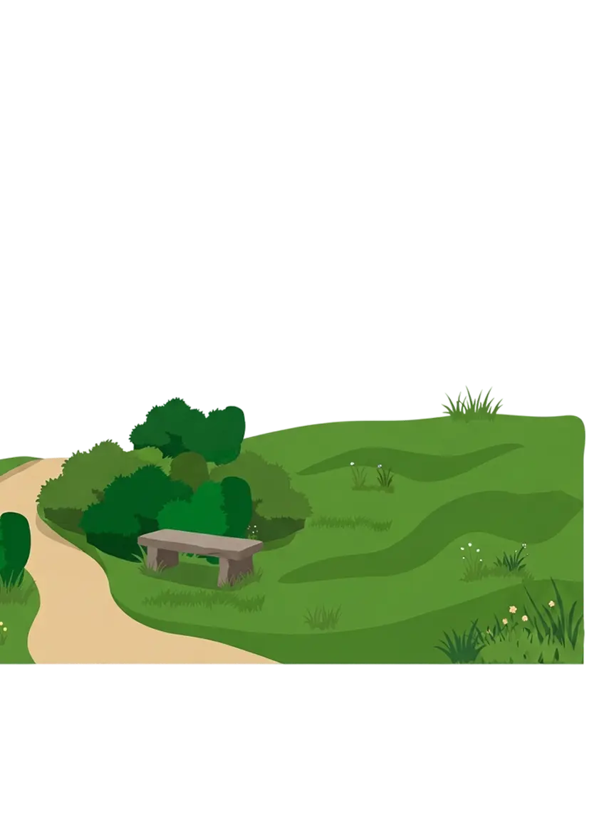 Left Hill Station Illustration